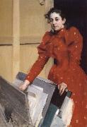 Emma Zorn in the Paris Studio Anders Zorn